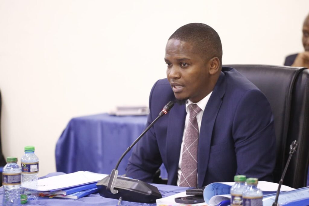 Senator Allan Chesang Chairs the Meeting