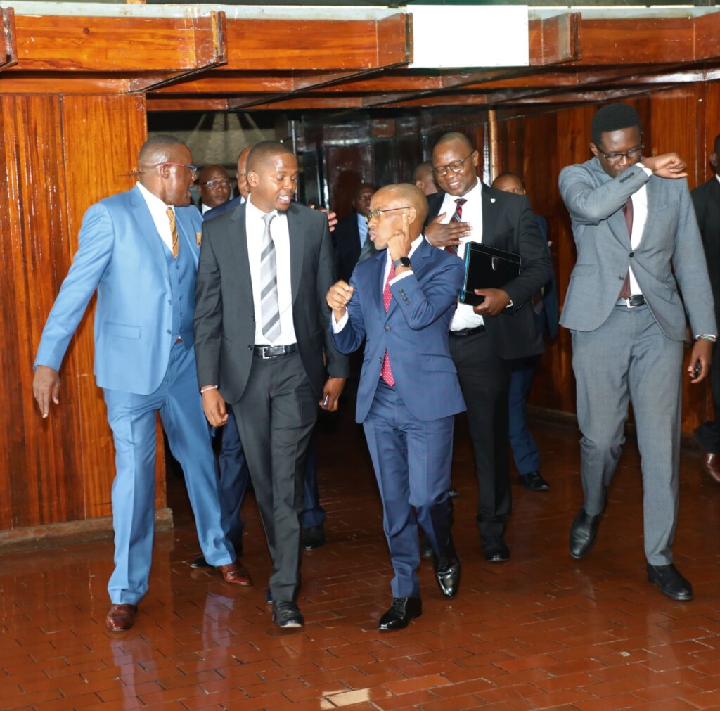 ICT CHAIR, CS, SAFARICOM CEO, Mr. CHILOBA AND, OTHER LEADERS.