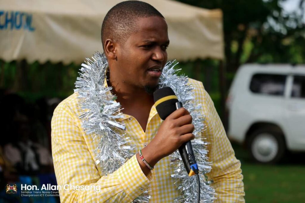 Trans-Nzoia Senator during the fund drive.